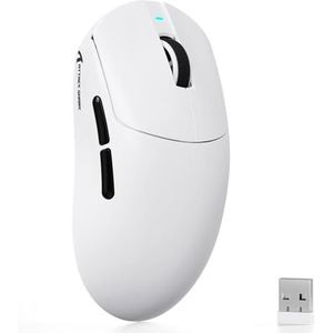 ATTACK SHARK X8SE Draadloze Gaming Muis, 55g Lichtgewicht, PAW3311 Sensor, BK52820 Chip, 25.000 DPI, BT/2.4G/USB-C, 80 Miljoen Klikken, 500mAh Batterij, Webdriver voor PC/Mac– Wit