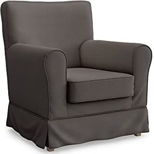 MASTERS OF COVERS Vervangende Hoes voor Fauteuil Compatibel met IKEA Ektorp Jennylund Fauteuil, Jennylund Hoes, Ektorp Jennylund Hoes, Jennylund Fauteuil Hoes, 78 x 85 x 84 cm (Katoen, Donker Grijs)