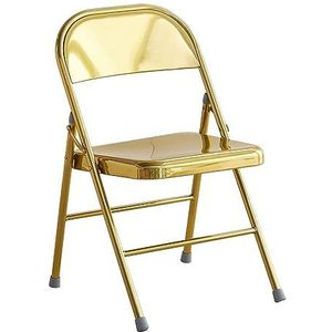 Gouden stalen kunst klapstoel rugleuning eenvoudige stoel slaapzaal eetkamer stoel bureaustoel duurzame klapstoel geschikt for thuiskantoor vrije tijd en andere plaatsen