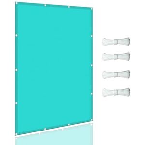 Zonnescherm Zeil 1.2 x 2.2 m Waterdicht Vierkant Veranda Luifels, Zonnebrandcrème UV-scherm met Nylon Touw, voor Buitentuin Yard Balkons, Hemelsblauw