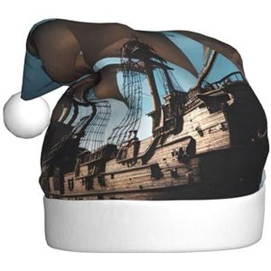 SSIMOO Cool Piratenschip Kerstfeest Hoeden Volwassen Kerst Hoeden, Vakantie Feest Accessoires, Licht Het Feest!