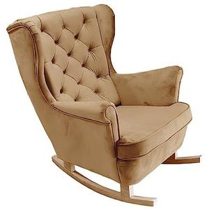 DomiMeble Relaxstoel gestoffeerde zitting armleuningen televisiestoel lounge stoel gestoffeerde stoel bank stoel stoel woonkamer stoel oorfauteuil armleuning stoel 102 x 81 x 95 cm beige_29805