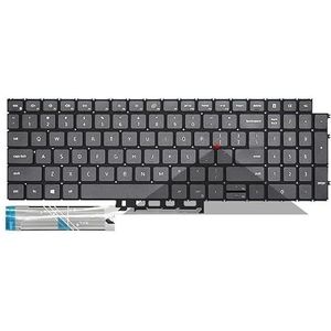 Laptoptoetsenbord voor Inspiron 3511 3515 15 5515 5510 7510 16 Plus 7610 met achtergrondverlichting(US Black Original)