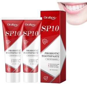 Sp-10 Probiotics Whitening Tandpasta, Probiotische Diepe Reiniging Tandpasta, Verbeter Mondgezondheid voor een Wittere Tand, Verminder Tandvlekken, Frisse Munt Adem Formule (2)