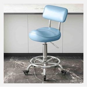 Zadelkruk Met Rem, Rolbaar, Draaibaar En In Hoogte Verstelbaar Met Wielen, Ergonomische Draaibare Zadelkruk For Salon, Spa, Tatoeage(A)