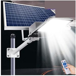 Zonne-straatverlichting, 2000led krachtige straatlantaarn op zonne-energie buiten aluminium straatlantaarn op zonne-energie tuinzonlicht afstandsbediening waterdicht zonnelicht(2000led)