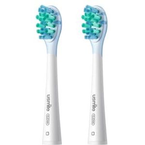 Usmile Vervangende opzetborstels voor Y1 Pro/Y10 Pro/Y1S/P1, gepatenteerde restschokabsorptie en luchtkussen, compatibel met usmile elektrische tandenborstel, 2-pack CLEAN