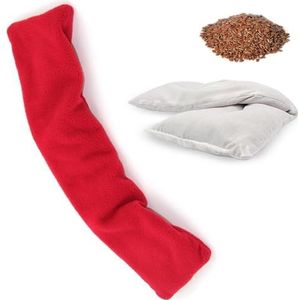 FISHTEC - Nekband voor magnetron - Afneembare en wasbare overtrek - Verwarmingskussen voor lijnzaad en lavendel - Voor nekpijn, nek, nek, schouders, lichaam - Fleece materiaal