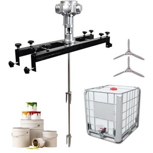 Luchtroermachines, 1/2HP 3/4HP 1HP pneumatische beugelmixer, instelbare maat, 1000L tankverfmixer, voor verf, coating, inkt, (Largefivecylinders)