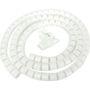 Kabeldraadbeveiliging voor alle eenheden, Spiraalkabelmanagementhuls 8-25 mm diameter, veelkleurig(White,15mm 2meter)