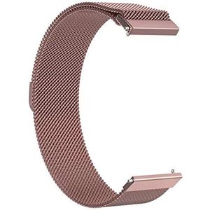 Strap-it Milanese horlogeband 22mm - universeel - rosé pink