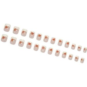 Korte Vierkante Nagels Tips Nep Nagels Lijmen Op Stok Op Pers Kunstmatige Valse Voor Vrouwen Meisjes Druk Nail Doodskist Amandel Franse Tip Nail