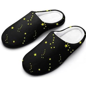 Alaska Staat Vlag Logo Katoenen Slippers Voor Vrouwen Warme Anti-Slip Rubber Zool Huisschoenen Voor Indoor Hotel 11-12 (42-43)