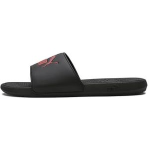 PUMA Men's Cool CAT 2.0 Slide Sandal, Black Red, 8
