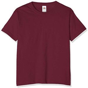 Fruit of the Loom Unisex Kids Valueweight T-shirt met korte mouwen, Bordeaux, 5-6 jaar