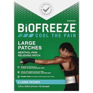 Biofreeze Schmerzpflaster, groot, 5 stuks