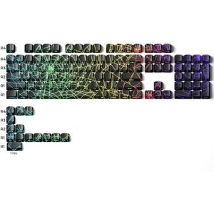 QPSJXN Aanpasbare 118 Backlit Backlit IMD-Tech Web Design Keycap Set voor OEM-profielen