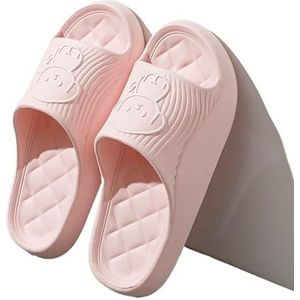 Sandalen Slippers met schattige hondenprint Eva Soft Home Slippers Badkamer Antislip sandaalpantoffels Indoor Home Slippers for mannen en vrouwen Sandalen Dames(Pink,38-39)