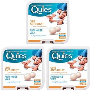 Drie verpakkingen Quies Boule wax-oordopjes, 8 paar