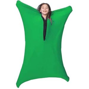 TRQQWEQQ Sensorische lichaamssok voor volwassenen sensorische sokken voor kinderen autisme full-body wrap rekbare body sox om stress te verlichten geschikte leeftijd 3-18 (groen, XL/X-Large)