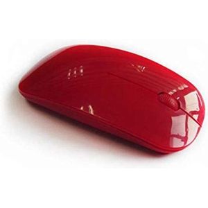 Livecitys Draadloze muis Universele Laptop PC Computer Ergonomische 2,4 GHz Batterij Aangedreven Draadloze USB Optische Muis Rood