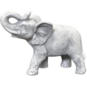 gartendekoparadies.de Imposante olifant, stenen figuur, H. 28 cm, 10 kg, grijs, vorstbestendig gegoten steen voor buiten