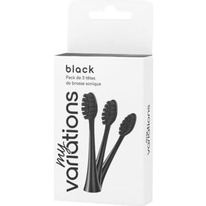 MyVariations - Set van 3 - Tandenborstelkoppen - Zwart - Sonisch
