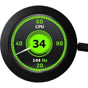 VSDISPLAY 7.4 cm 2.1 inch 480X480 IPS 450nit LCD Ronde Monitor, Video Port, Micro USB Power, voor DIY CPU GPU Temperatuur PC Case Display