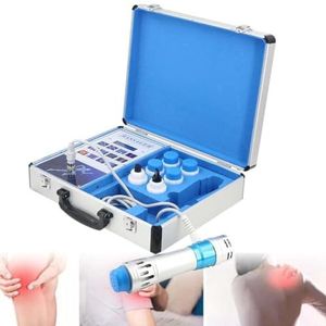 Schokgolftherapie-machine voor pijnverlichting en massage van diepe spieren, 7 zenders met draagtas, multifunctioneel apparaat voor erectiestoornissen.