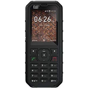 Caterpillar Cat B35 Mobiele telefoon, Dual SIM, 4G LTE, 4 GB, microSDHC-sleuf, GSM, 320 x 240 pixels, TFT, 512 MB RAM, 2 MP, KaiOS zwart