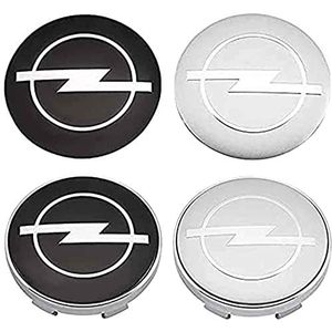 Wieldoppen - Zwart - 60mm - Voor Opel Astra H G J Insignia Mokka Zafira Corsa