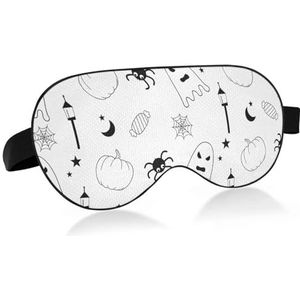 LI ZHI XIN Slaapmasker voor volwassenen, verduisterende slaapmaskers voor dames en heren, oogmasker voor reizen met verstelbare riem, zacht comfortabel oogmasker om te slapen Halloween pompoen