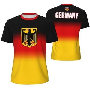 Sport Mesh T-Shirt Gradual Duitsland Tees 3D Gedrukt voor Fitness Running Fiets Voetbal Tennis Voetbal, Meerkleurig, XXL