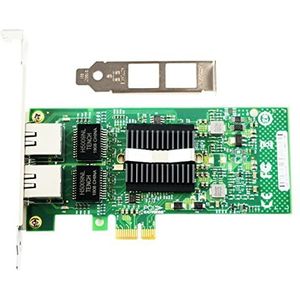 AMIUHOUN 1G Gigabit Ethernet Geconvergeerde Netwerkkaart, met 82575-Spaander, Dubbele RJ45-, PCI-E X1, E1G42E