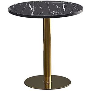Prachtige salontafel van 75 cm hoog, eenvoudige gouden ronde tafel voor zaken, kleine tafel voor ontvangst en onderhandeling, vrijetijdstafel voor koffiewinkel/melktheewinkel (kleur: D, maat: 70 cm)
