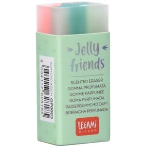 Legami GP0003 Jelly Friends, geurrubber, 2,2 x 5 cm, thema dino, vanillearoma, zacht en schoon gummen