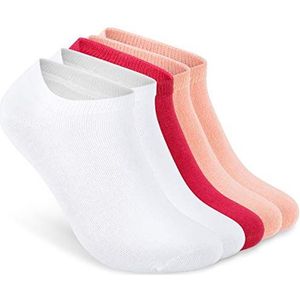 ALL ABOUT SOCKS sneaker sokken dames 35-38 gekleurd (5-pak) - Kousenvoetjes dames katoen roze - Sneakersokken dames