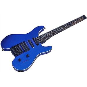 Blauwe 39 Inch 24 Frets Headless Elektrische Gitaar Met Palissander Toets Beginners Headless Gitaar