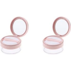 2 Set Lege Losse Poeder Case Blush Opslag Container Talkpoeder Jar 20g Roze