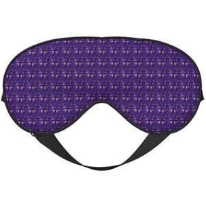 Leuke Paarse Vlinder Print Zachte Oogmasker Gunstig Blok Licht Nap Nachtgebruik Reizen Camping Meditatie Yoga