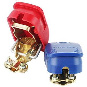 GTIWUNG Accupoolklemmen, autoaccu, snelklemmen, accuklemmen, connector, auto, accuclips, aansluitklemmen, accu, boot, personenauto, 1 paar