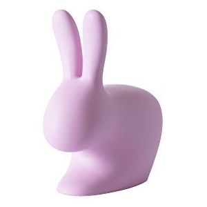 Qeeboo 90001PI Rabbit Chair Baby, plastic, roze, 45,3 x 26,2 x 52,7 cm