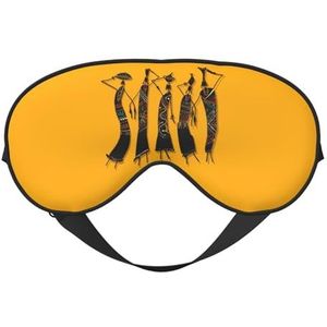FZGGWYHL Creatieve Afrikaanse Cultuur Gedrukt Zacht Oogmasker Slaap Aid Oogmasker Reizen Slaap Oogmasker