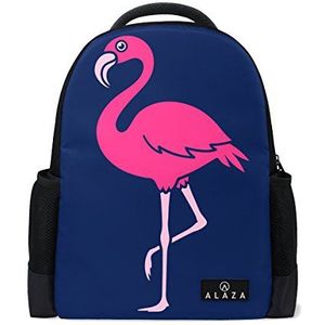 My Daily Tropische Flamingo Rugzak 14 Inch Laptop Daypack Boekentas voor Reizen College School, Meerkleurig, One Size, Laptop