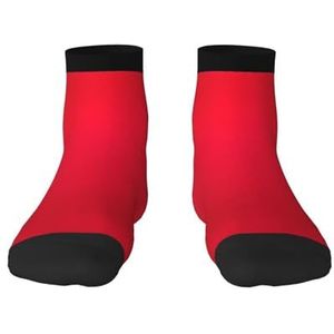 Rode streep. Veelzijdige sportsokken met print voor casual en sportkleding, geweldige pasvorm voor voetmaten 36-45, Rode streep., Eén Maat