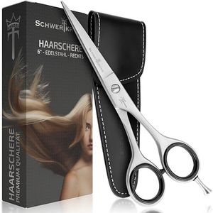 SCHWERTKRONE® Professionele haarschaar voor linkshandigen, gemaakt in Duitsland, kappersschaar van roestvrij staal, professionele tondeuse, kappersschaar