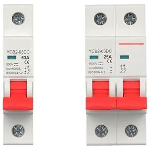 1P 2P DC 1000V Solar Mini Circuit Breaker 3A 6A 10A 16A 20A 25A 32A 40A 50A 63A DC MCB voor PV System (2,25A)