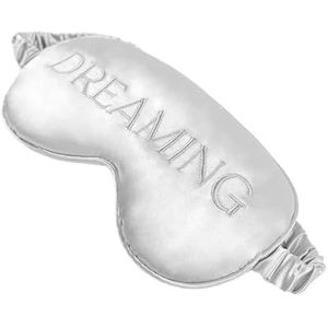 2 stuks slaap zijden masker met verstelbare bandjes voor slapen gezwollen ogen kap schaduw reliëf reizen goede nacht dutten om te slapen (zilver)