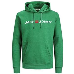 JACK JONES Hoodie Heren met Capuchon en Logo, Groen, L