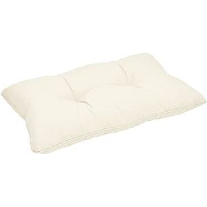 Beautissu Loungekussen XLuna zitkussen voor tuin tuinmeubelen lounge dikke bekleding in 60x40x12 cm naturel